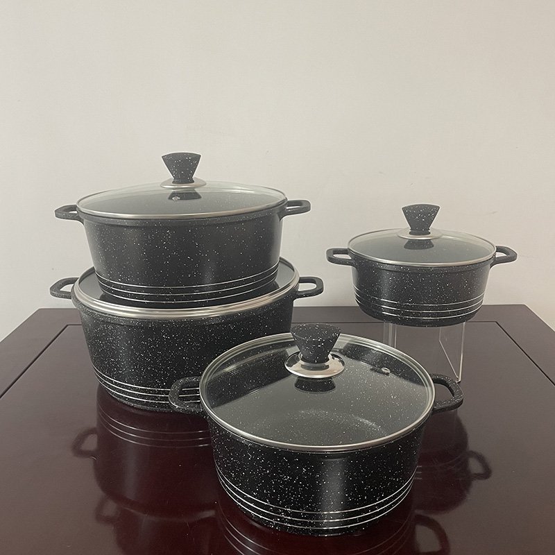 Wholesale 8 Pcs Casserole Sets Durable Set Cookware Good Quality Nonstick Cookware Set