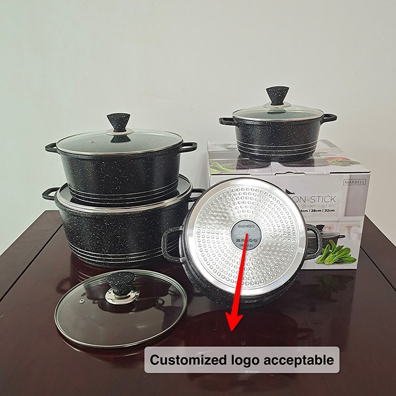 Wholesale 8 Pcs Casserole Sets Durable Set Cookware Good Quality Nonstick Cookware Set