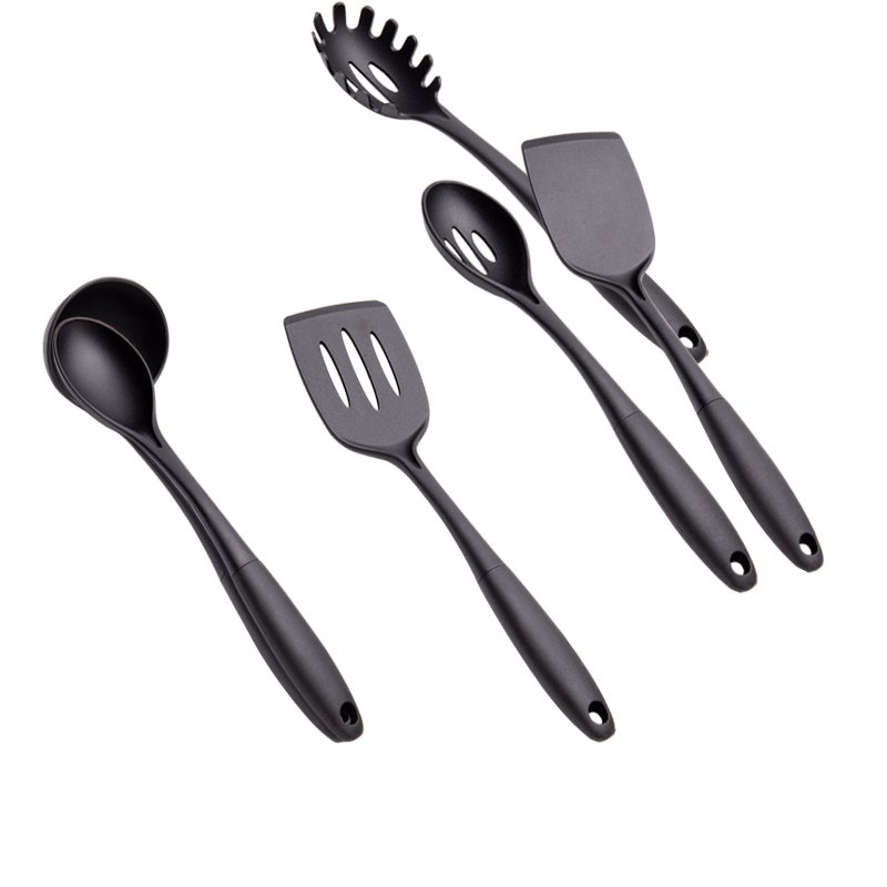 Eco reusable custom home 6 pieces best holiday gift idea non-stick and heat resistant nylon kitchen cookware utensil set