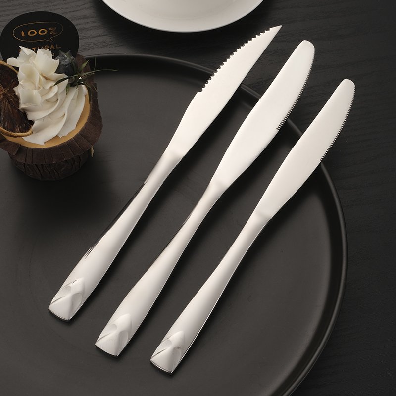 Multi Size Metal Silverware Stainless Steel Knife Fork Spoon Cutlery Cookware Set