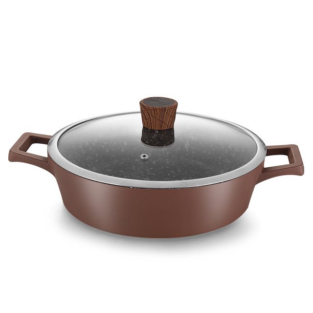 Easy clean new design garanite coating diecast aluminium cookware wholesale non stick cookware set