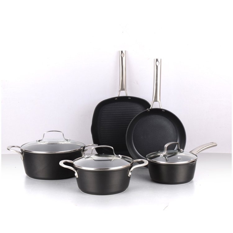 2024 Manufacturer Kitchen Utensils Stainless Steel Pan Non Stick Cooking Pot Set Cookware Sets