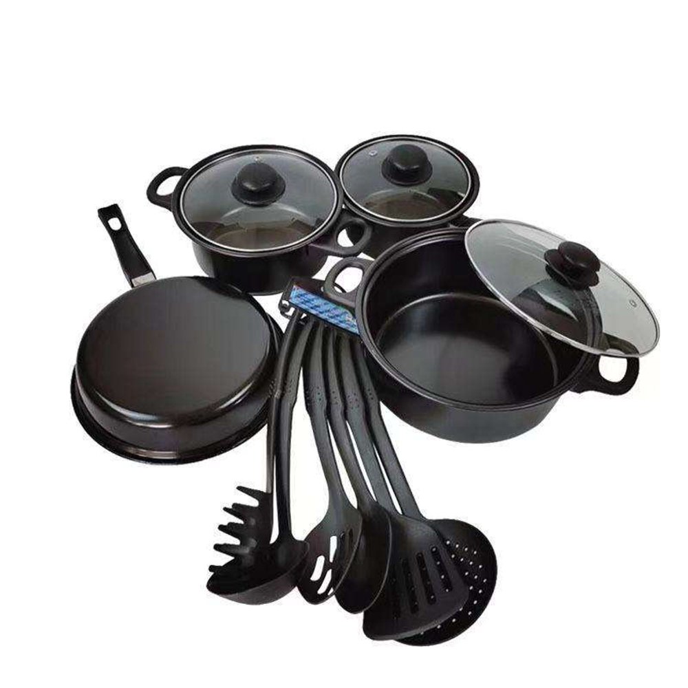 Cookware 13 Piece Set Non Stick Saucepan Stock Pot Crock Pot Frying Pan Multi-Piece Kitchen