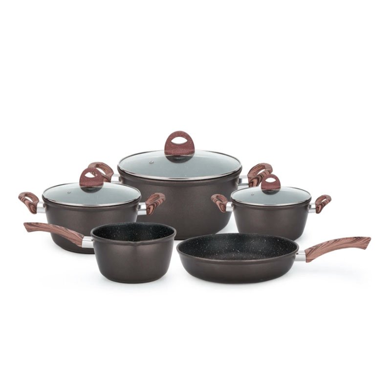 Best quality 2024 Luxury Forged Cookware Set Wholesale Kitchenware Aluminum Pot Set Cookware