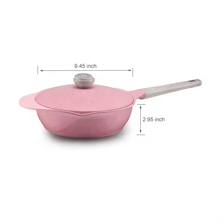 Hot Sale Korean Style Household Casting Aluminum Non Stick Ceramic Cookware Sets