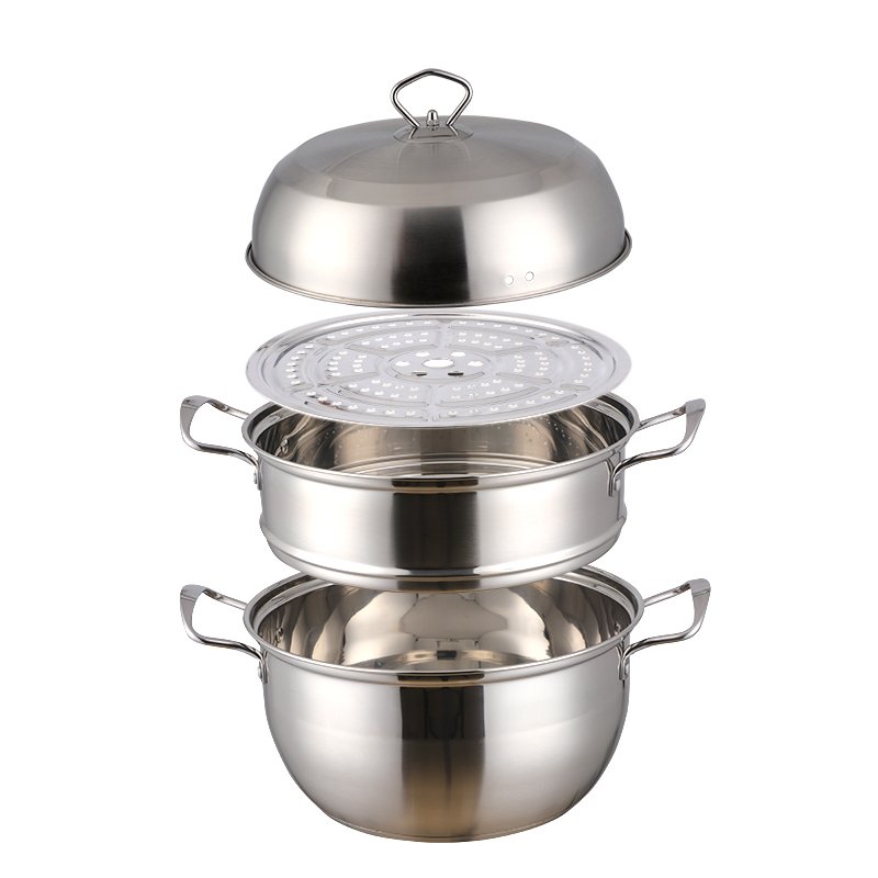 High Quality Stainless Steel 3 Layer Cooking Pot Food Stainless Steel Steamer Set