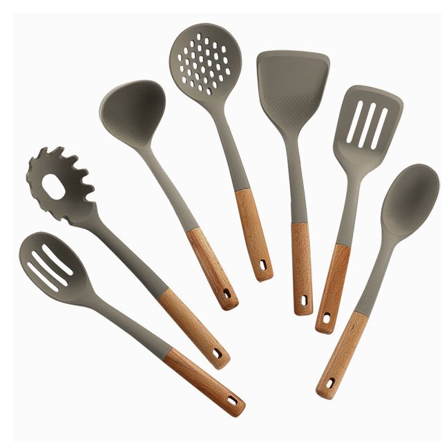 Heat Resistant Cookware Kitchen Accessories Cooking Tools silicone ladle soup spoon Silicone Kitchen Utensils Set