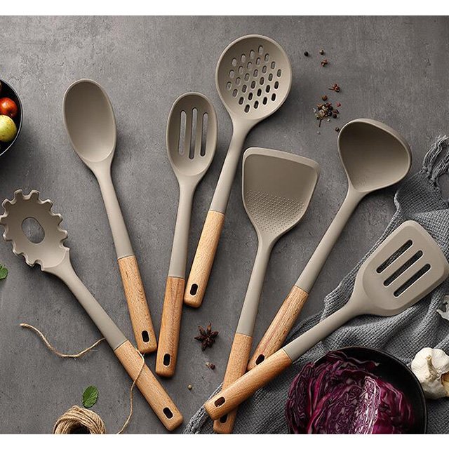 Heat Resistant Cookware Kitchen Accessories Cooking Tools silicone ladle soup spoon Silicone Kitchen Utensils Set