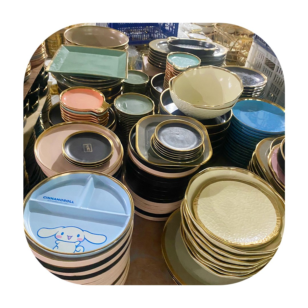Plates Dinnerware Set Dishes Luxury colorful Food Plate Set Salad Soup Bowl Plate and Bowls Set for Restaurant Hotel