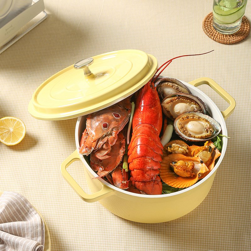 Cookware Set Casserole Nonstick Enamel Iron Cast Cookware Pots And Pans Multifunction Dutch Oven With Cover Cooking Kitchen Ware