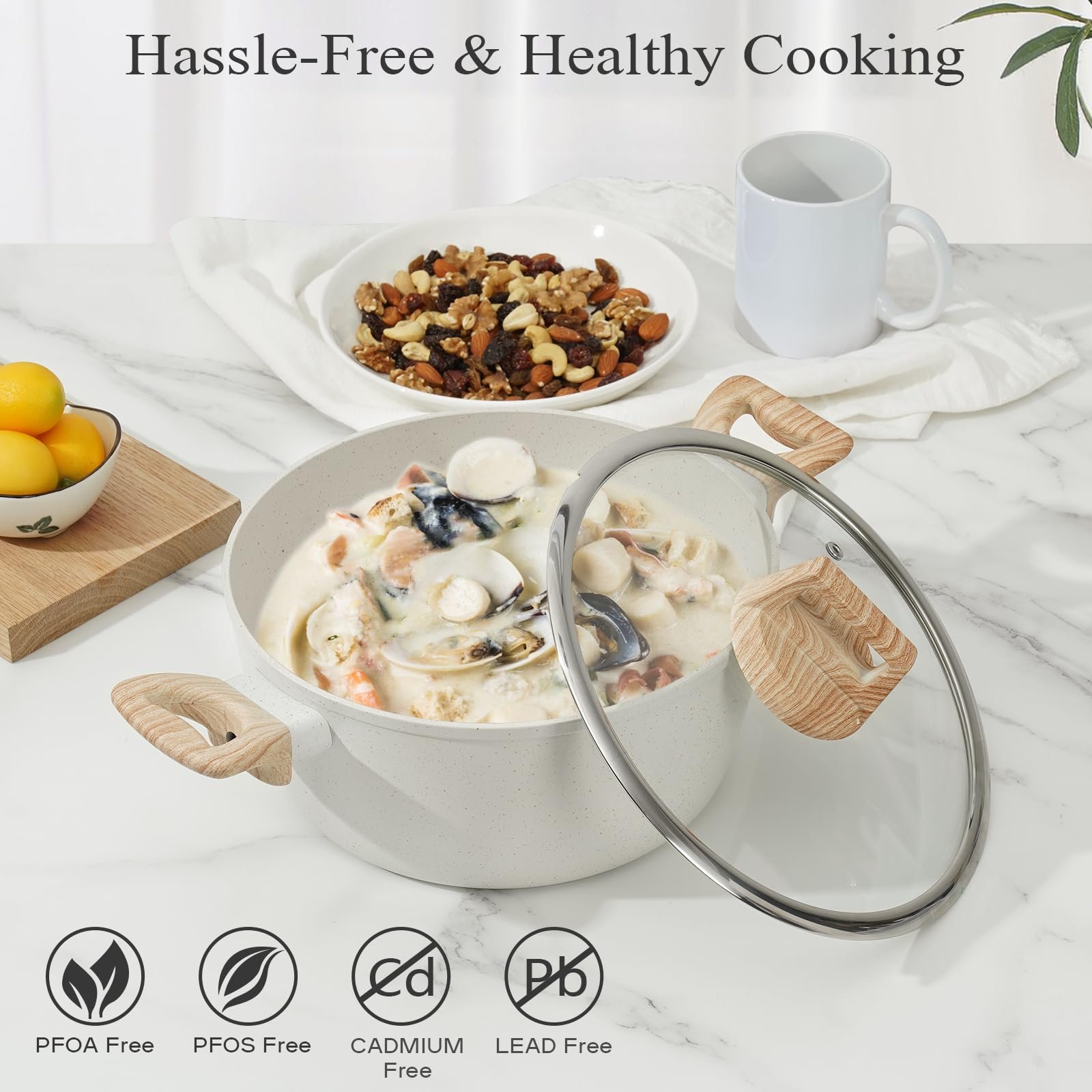 Wholesale medical stone non-stick pot 13 sets of household pot set frying soup pot induction cooker gas stove