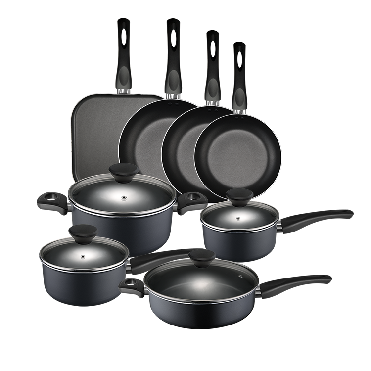 12pcs Cookware Set Kitchen Casserole Aluminium Cooking Pots Cookingware Non Stick Pots And Pans Set