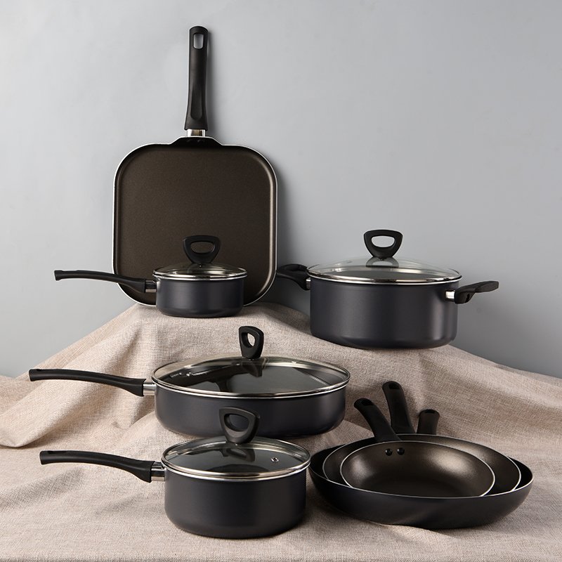 12pcs Cookware Set Kitchen Casserole Aluminium Cooking Pots Cookingware Non Stick Pots And Pans Set
