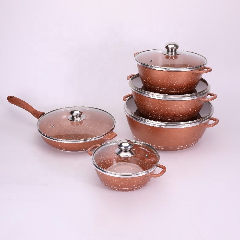 12 pcs High-quality material aluminum alloy cookware set A variety of colors and sizes cookware set