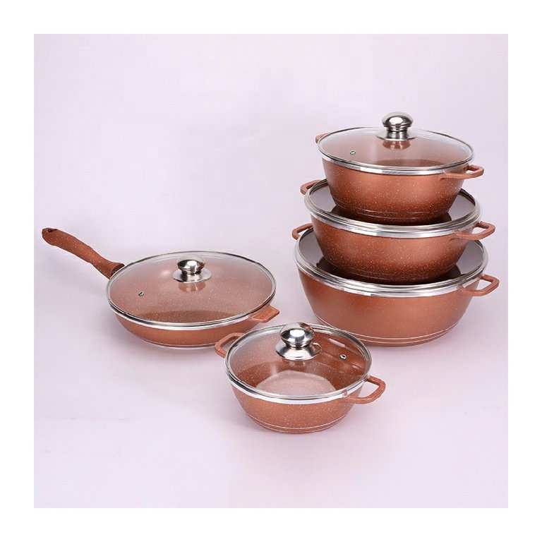 12 pcs High-quality material aluminum alloy cookware set A variety of colors and sizes cookware set