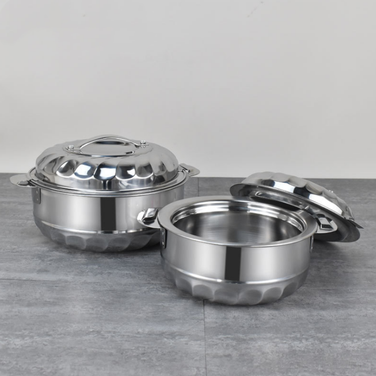 Hot sale Stainless Steel cookware sets Insulated Casserole Africa Hot Pot 3pcs set / 4pcs set fresh pot for Food Serving