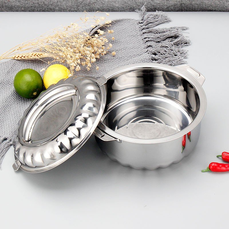 Hot sale Stainless Steel cookware sets Insulated Casserole Africa Hot Pot 3pcs set / 4pcs set fresh pot for Food Serving