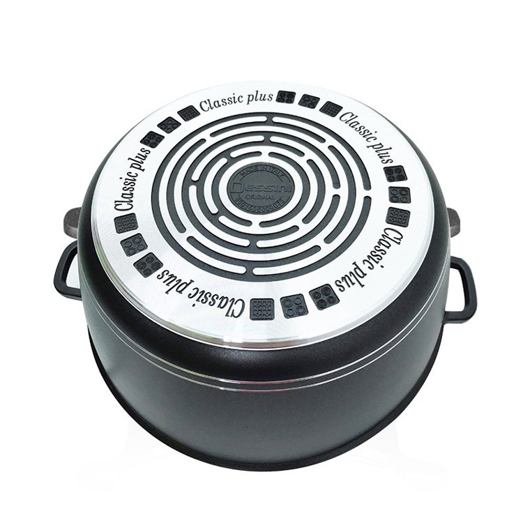 Black Red Die Cast Aluminum Large 40CM Casserole Non Stick Cooking Pot Big Nonstick Cookware Set for Cooking