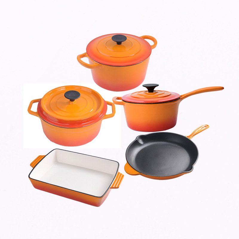 aluminum granite nonstick enamel cast iron cookware set ceramic casserole cast iron pot enameled cast iron dutch oven
