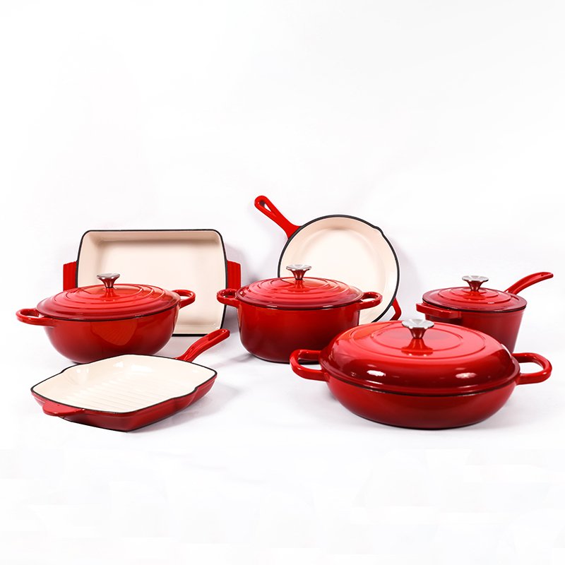 aluminum granite nonstick enamel cast iron cookware set ceramic casserole cast iron pot enameled cast iron dutch oven