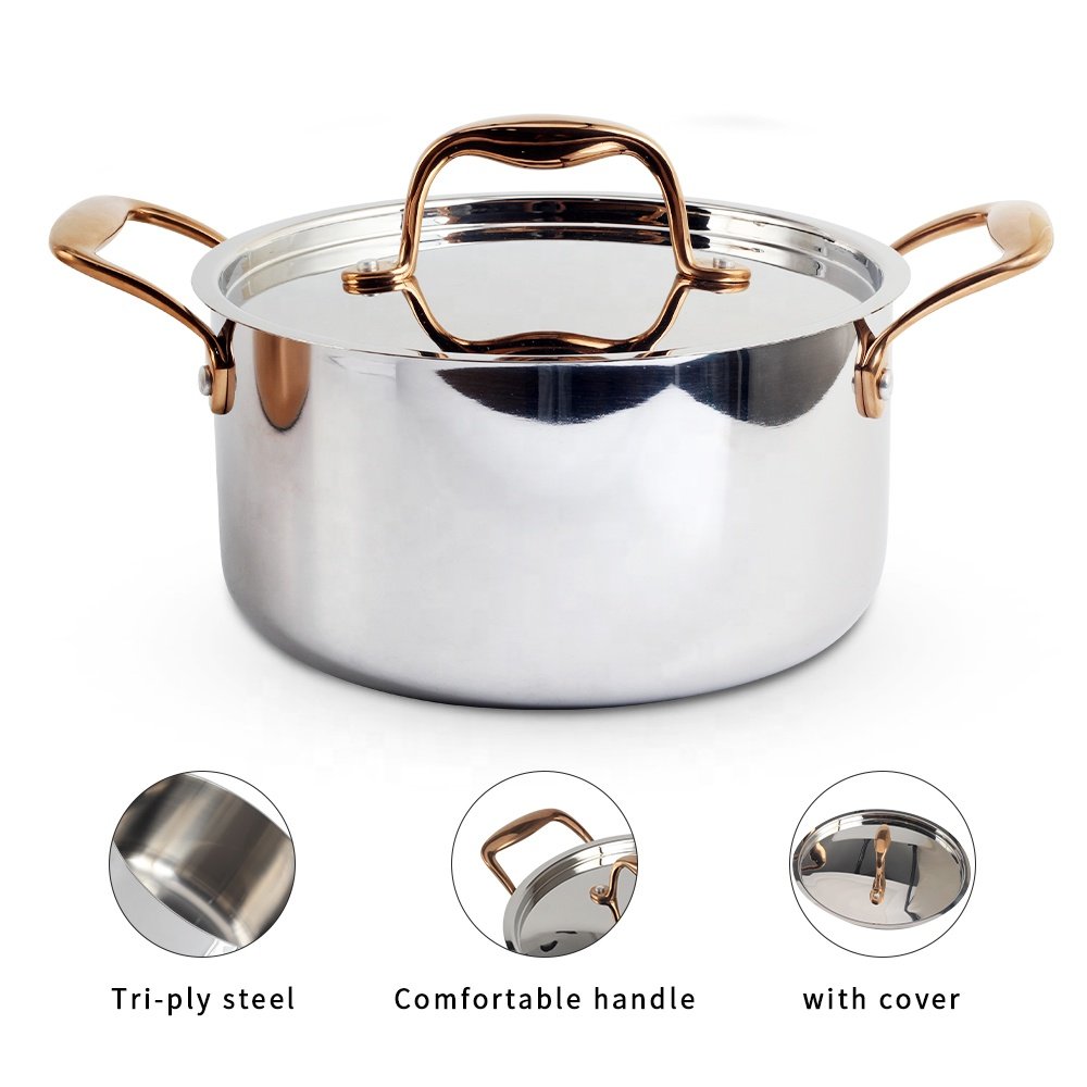 9-Piece 3-Ply Stainless Steel Cookware Set
