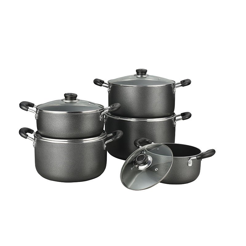 Wholesale big commercial kitchen sauce pot nonstick cookware sets press cooking soup pots set
