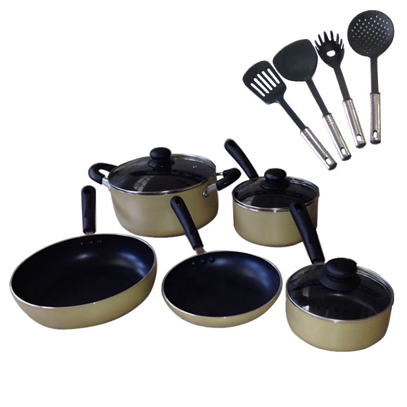 15pcs Aluminium Cookware Set Non Stick Cooking Pans FDA Standard Pots
