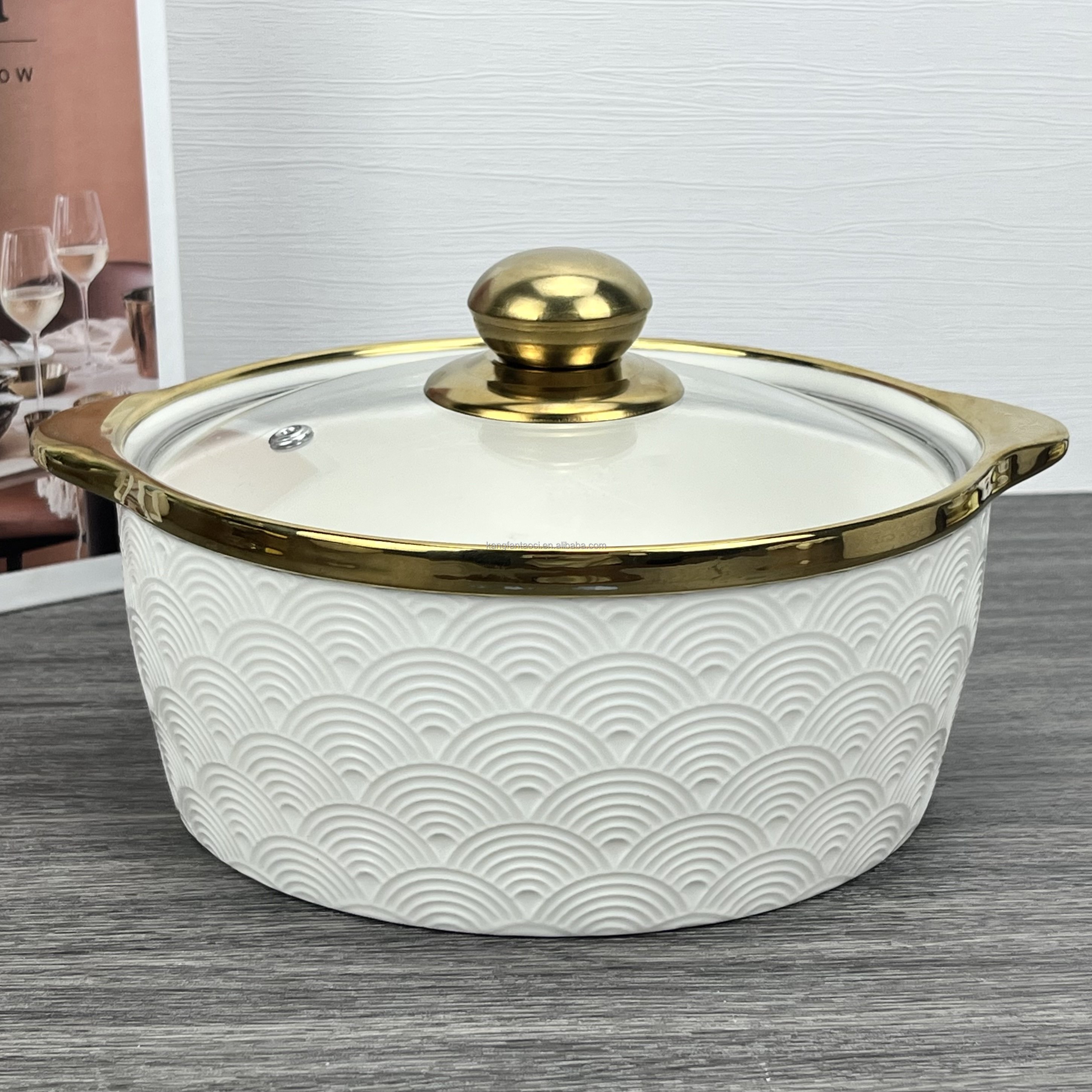 Casseroles Kitchen Pots Non Stick Cookware Sets and Bowl Dinnerware Plates Set Ceramic Soup Pot Cooking Pot Sets With Lid