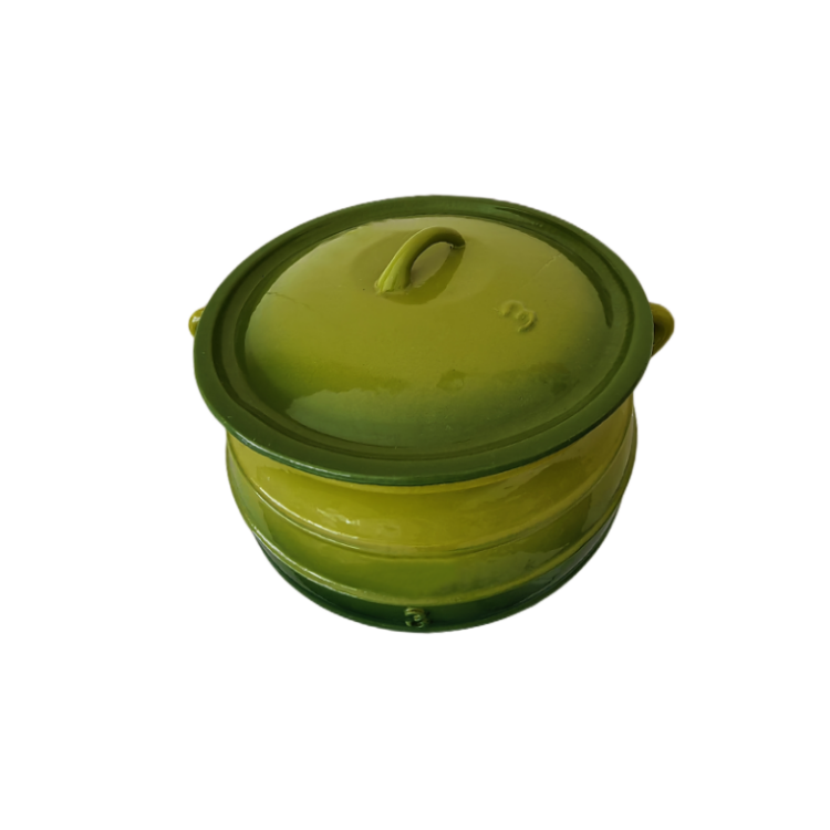 Hot Selling Products 2024 Wholesale Red Green Enamel Cast Iron Potjie Pot 3 Legged Cauldron