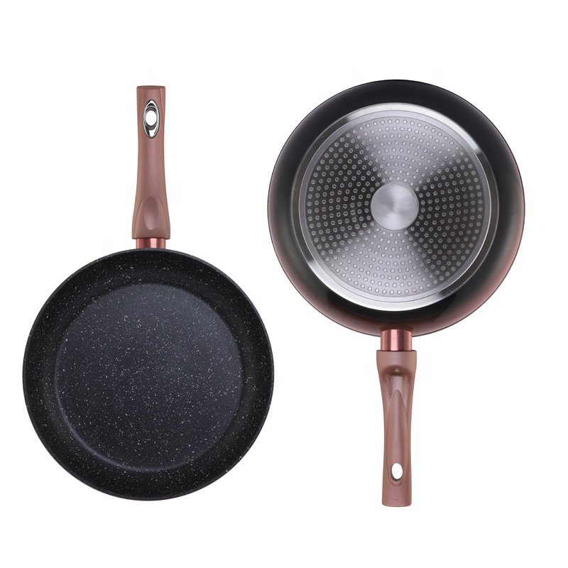 15pcs color change black marble coating cookware set
