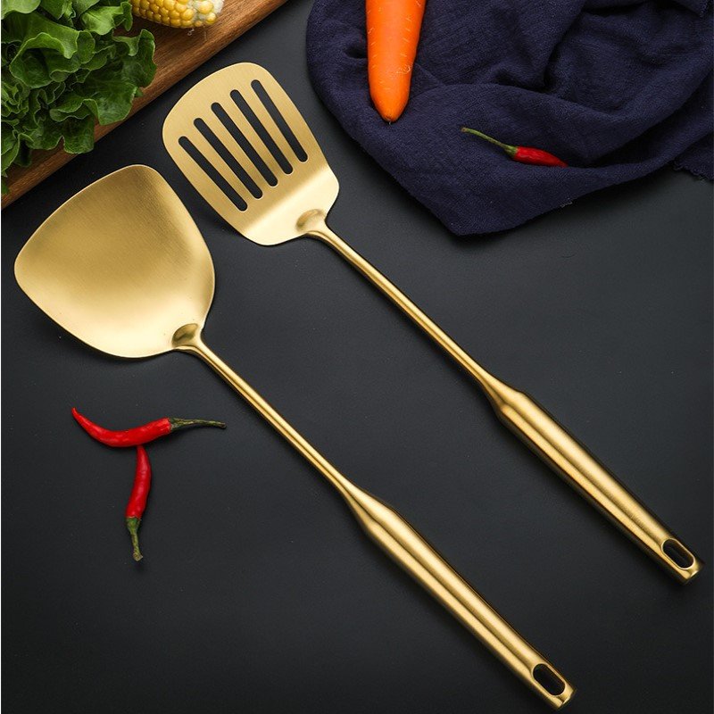 Kitchenware Set 304 Stainless Steel Cooking Utensils Spoon Shovel Soup Colander Spatula Cookware Gift Set Kitchen Cooking Tool