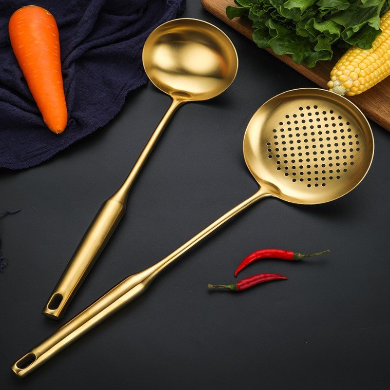 Kitchenware Set 304 Stainless Steel Cooking Utensils Spoon Shovel Soup Colander Spatula Cookware Gift Set Kitchen Cooking Tool