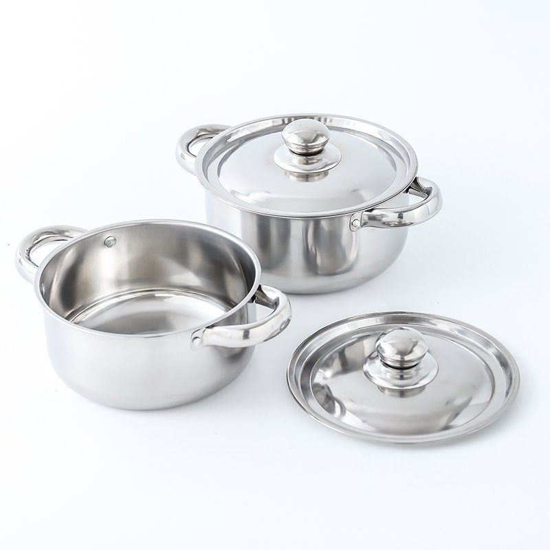 Multifunctional Kitchen Cookware 12-piece set Stir-fry Pan Stainless Steel Pot Soup Cookware set