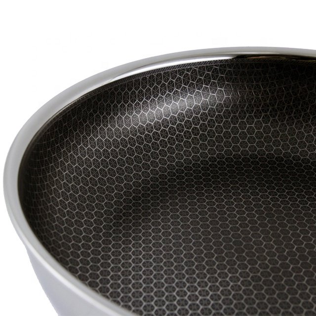 New Design Cookware Set Stainless Steel Non Stick Pans and Pot for Kitchen Eco-friendly Honeycomb Cooking Pots Sets