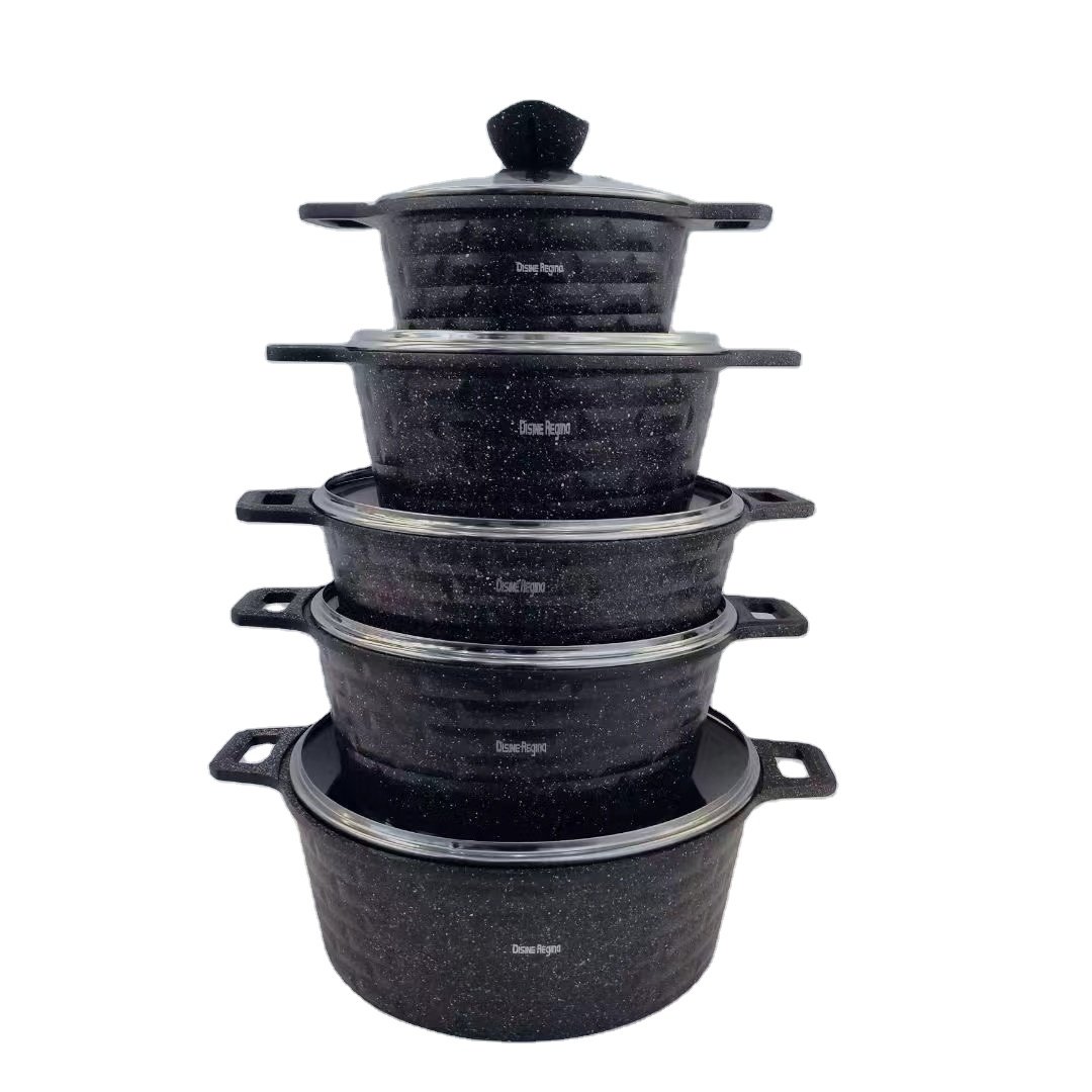 Hot selling Luxury 10 pieces Panelas Cookware Set New Arrival Home Use Aluminium Alloy Pots And Pans Non-Stick Cookware Set