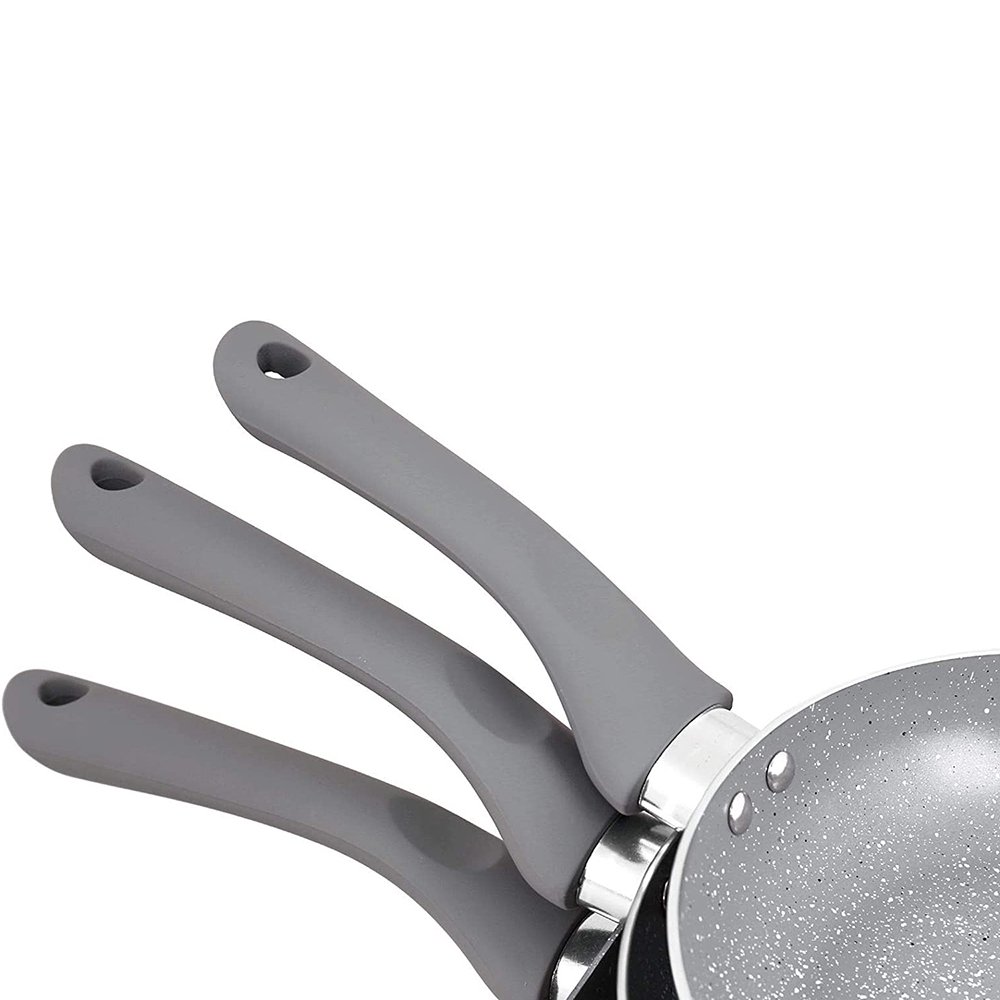 9pcs aluminium cooking Pots and Pans kitchenware Set nonstick marble stone coated induction bottom cookware sets