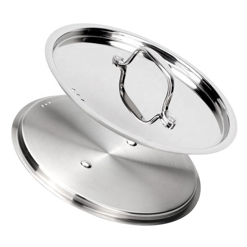 High Quality Tri-ply Copper Cooking Pot And Pan Stainless Steel Cookware Set With Hammer Design