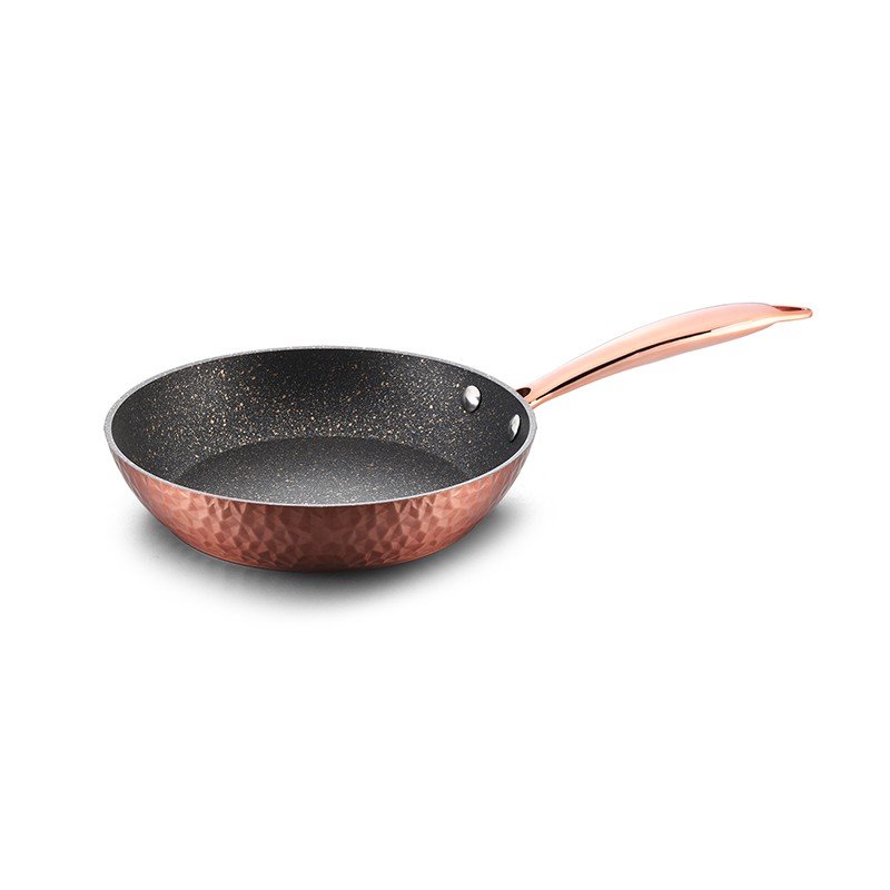Aluminum hammered effect non stick cookware set