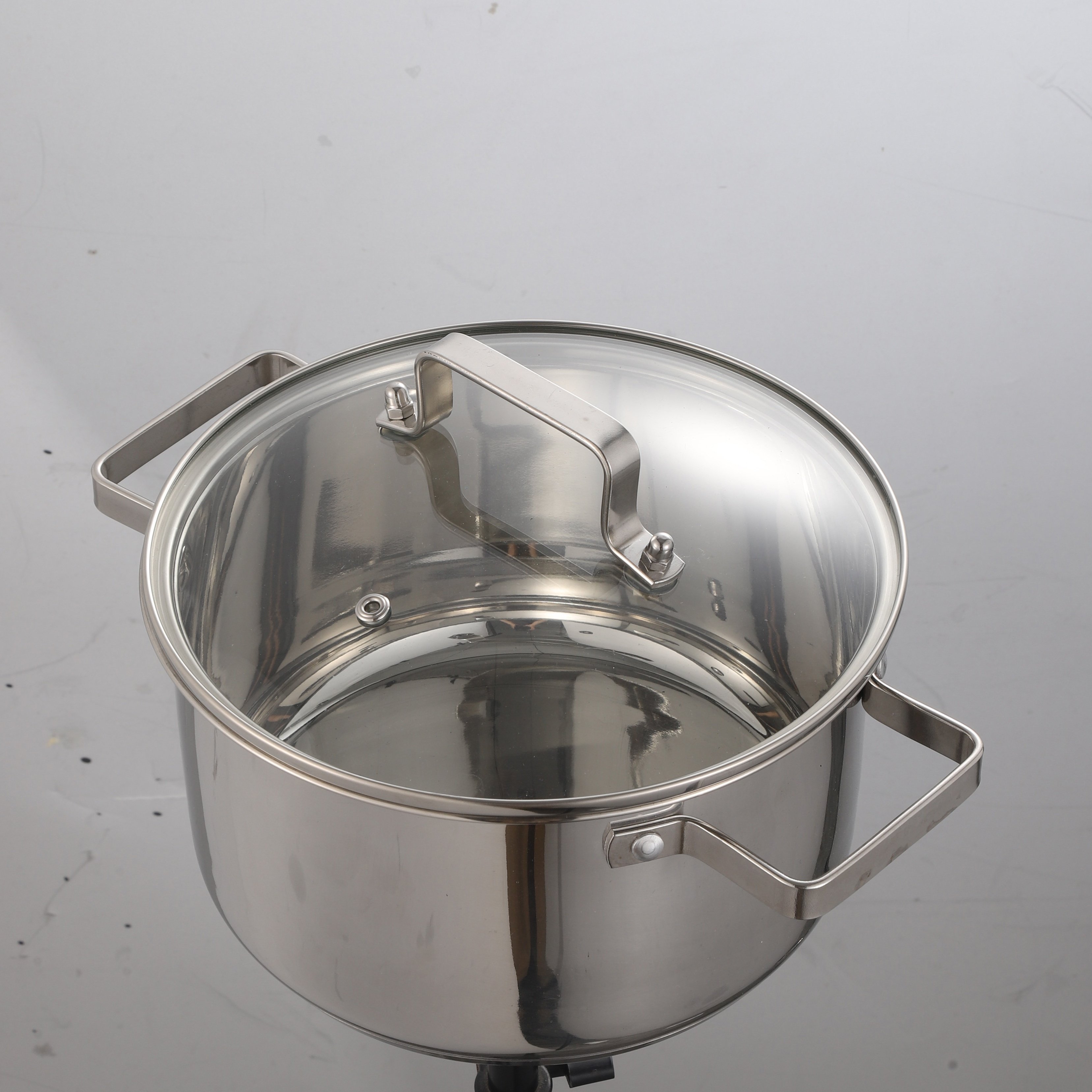 Kitchen Gas Rounded Bottom Cooking Pot Set Soup Pot Stainless Steel Non-Stick Cookware Set