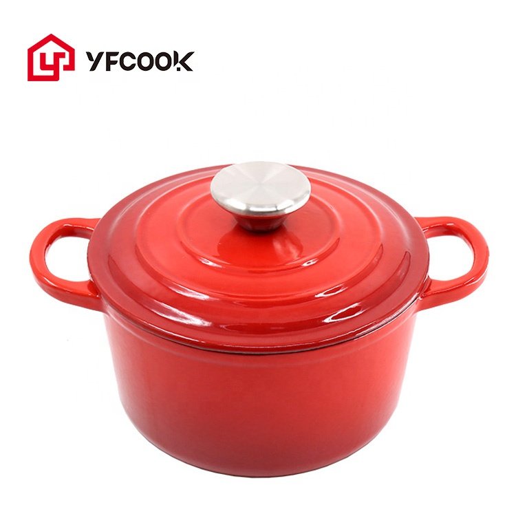 Popular High Quality Cooking Food Pots Set Nonstick Enamel Cast Iron 6pcs Cookware Sets Casserole Pots
