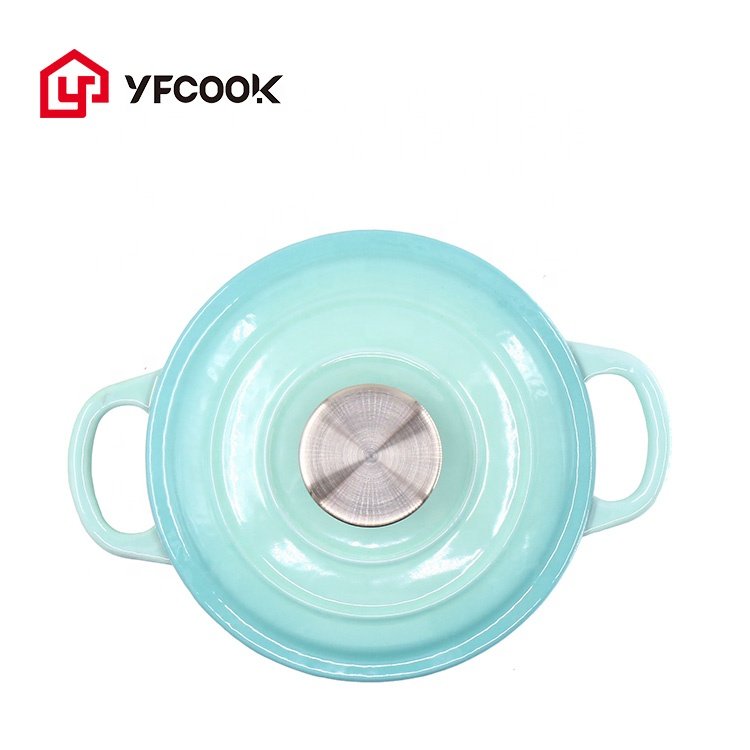 Popular High Quality Cooking Food Pots Set Nonstick Enamel Cast Iron 6pcs Cookware Sets Casserole Pots
