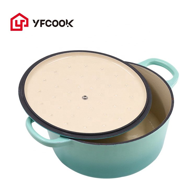 Popular High Quality Cooking Food Pots Set Nonstick Enamel Cast Iron 6pcs Cookware Sets Casserole Pots