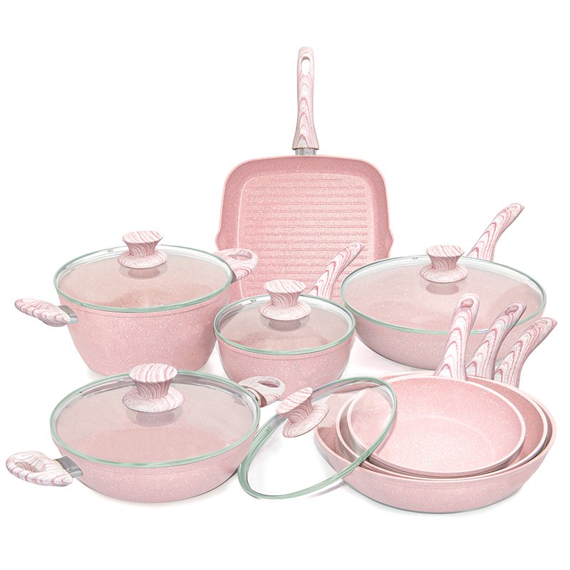 Prestige Cookware Sets Forged Aluminum Marble Cooking Pots Cookware Set