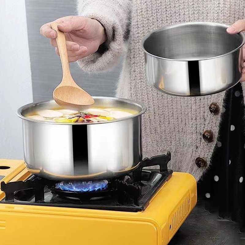 Wholesale 5 PCS Stainless Steel Pot Cookware Set Kitchen Utensils Bowl Cooking Pots Food Storage Container Soup Stock Pots
