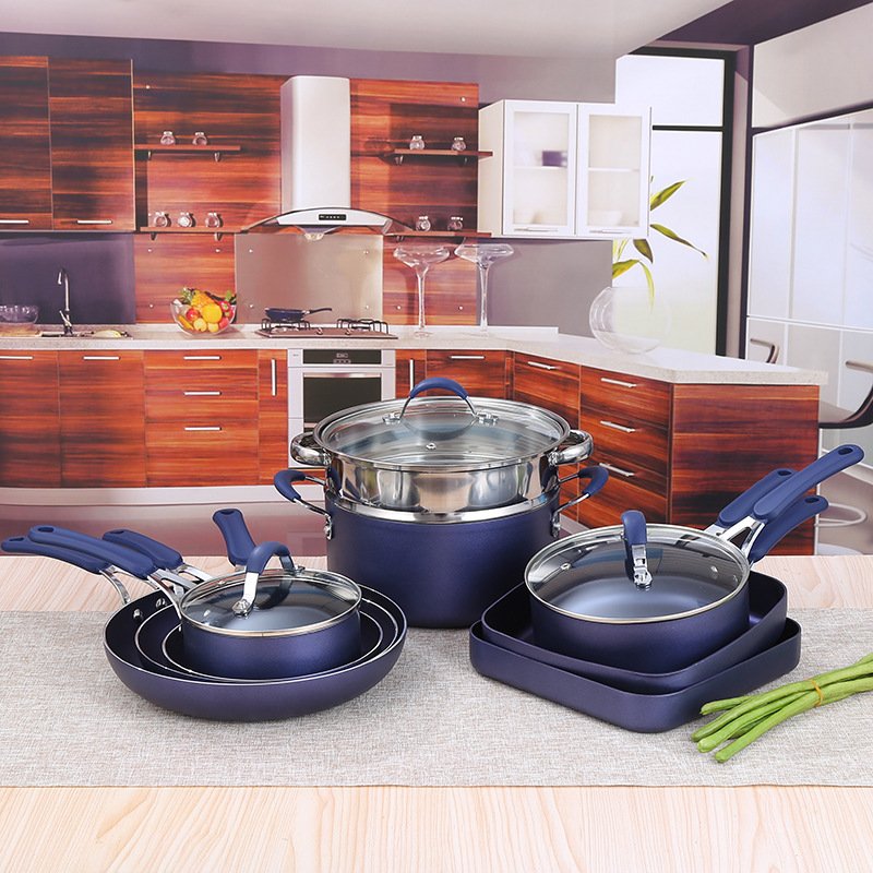 Custom Aluminum Cook Non Stick Pots Cookware Set Cooking
