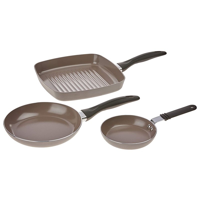 High quality Pressed aluminum non stick ceramic casserole fry pan non stick cookware sets