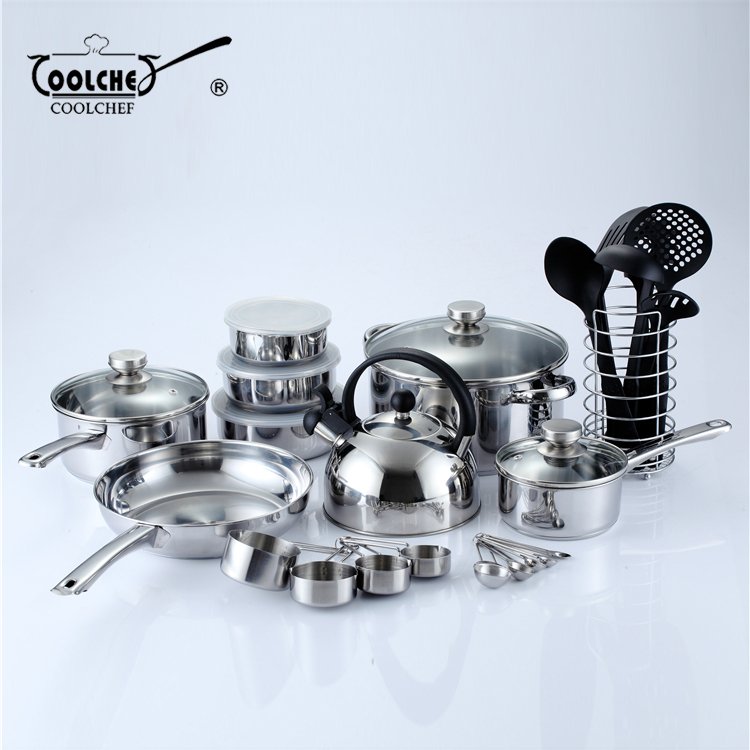 30pcs Promotional Stainless Steel Cookware Set