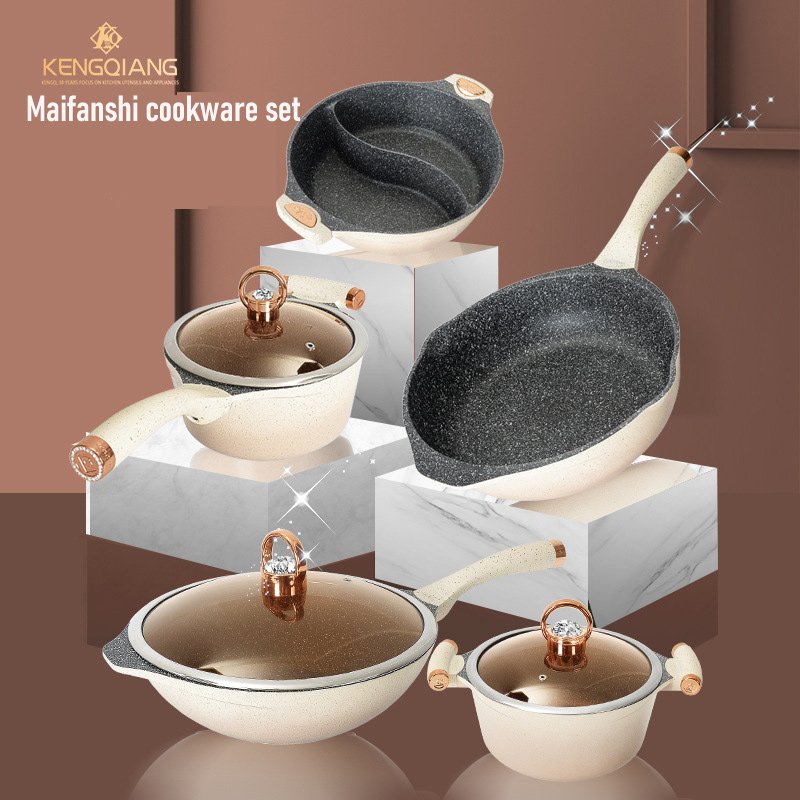 Wholesale Maifanshi Non Stick Cookware Set Soup Pot Metal Kitchenware Set