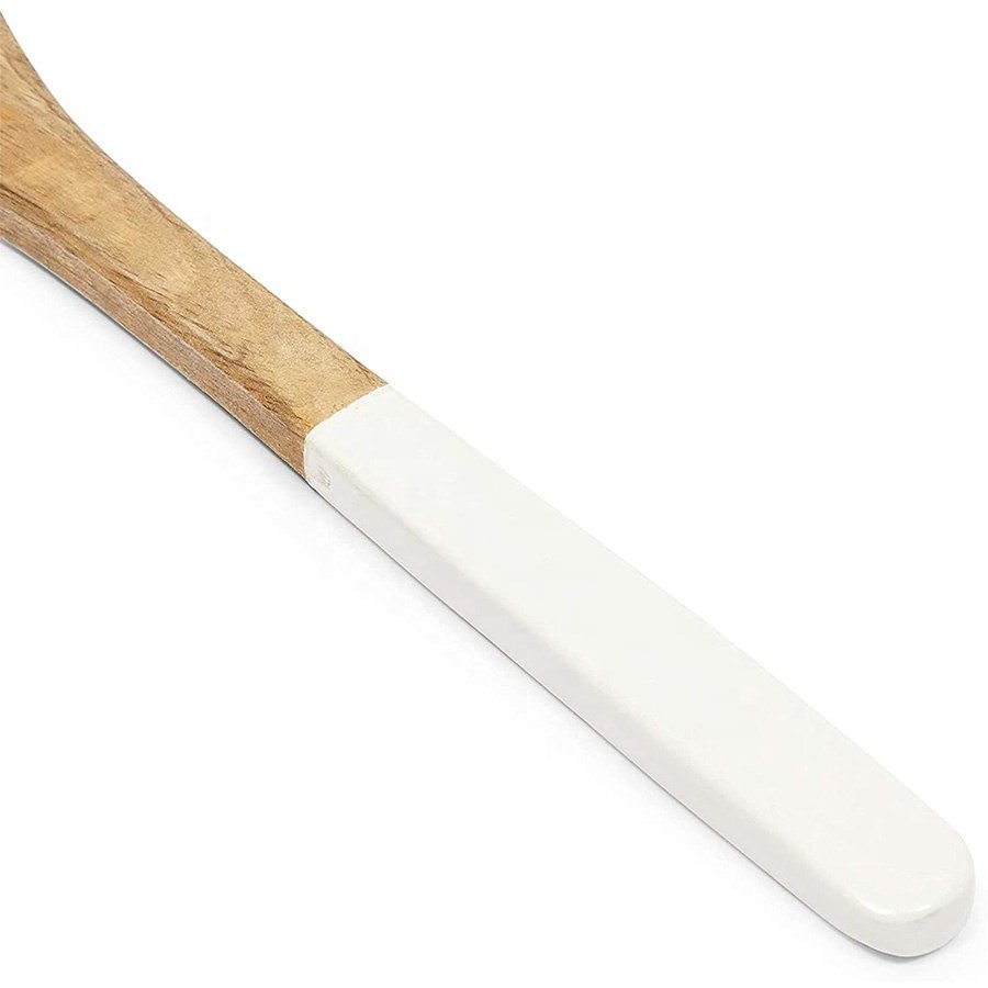 Amaazon hot selling mango wood kitchen cooking wood kitchen tool utensils set from china