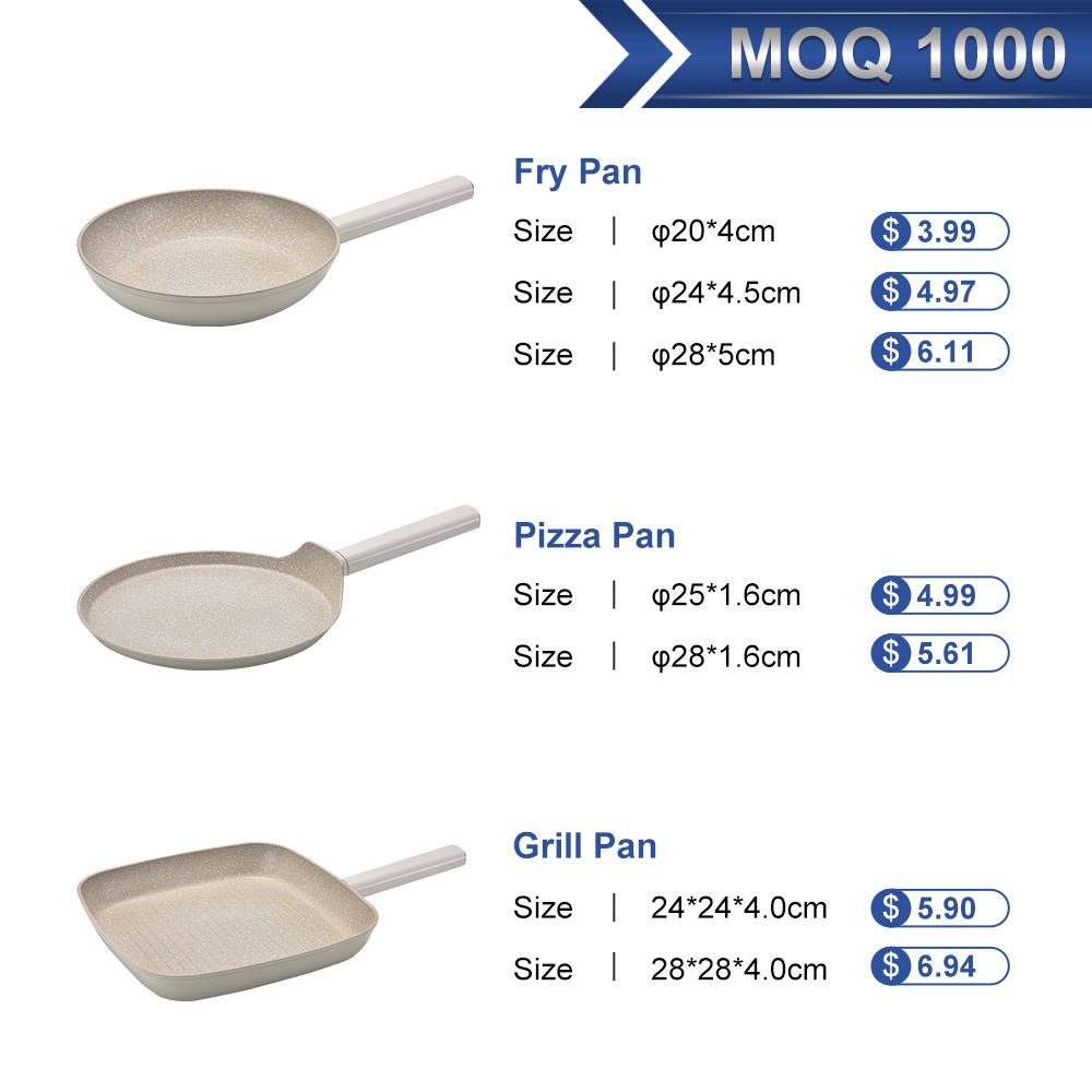 Yongfa Custom Logo 23pcs Milk Bucket Cooking Pots Set Kitchen Pots Restaurant Commercial Nonstick Cookware Sets